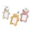 Cartoon Plüsch Foto Karte Foto Kartenhalter Photocard Halter Schlüsselanhänger für Damen Mädchen Student Schlüsselanhänger Tasche Rucksäcke Anhänger