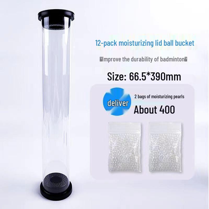 Portable Transparent Badminton Tube with Moisturizing Lid - Handmade Storage for Shuttlecocks