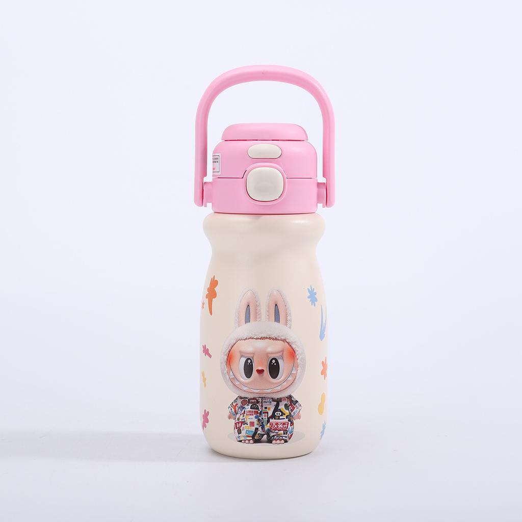 Tasse Thermos en Acier Inoxydable 316 Mignonne Dessin Animé Tasse Étudiante Grande Capacité Double Boisson Tasse à Eau pour Enfants