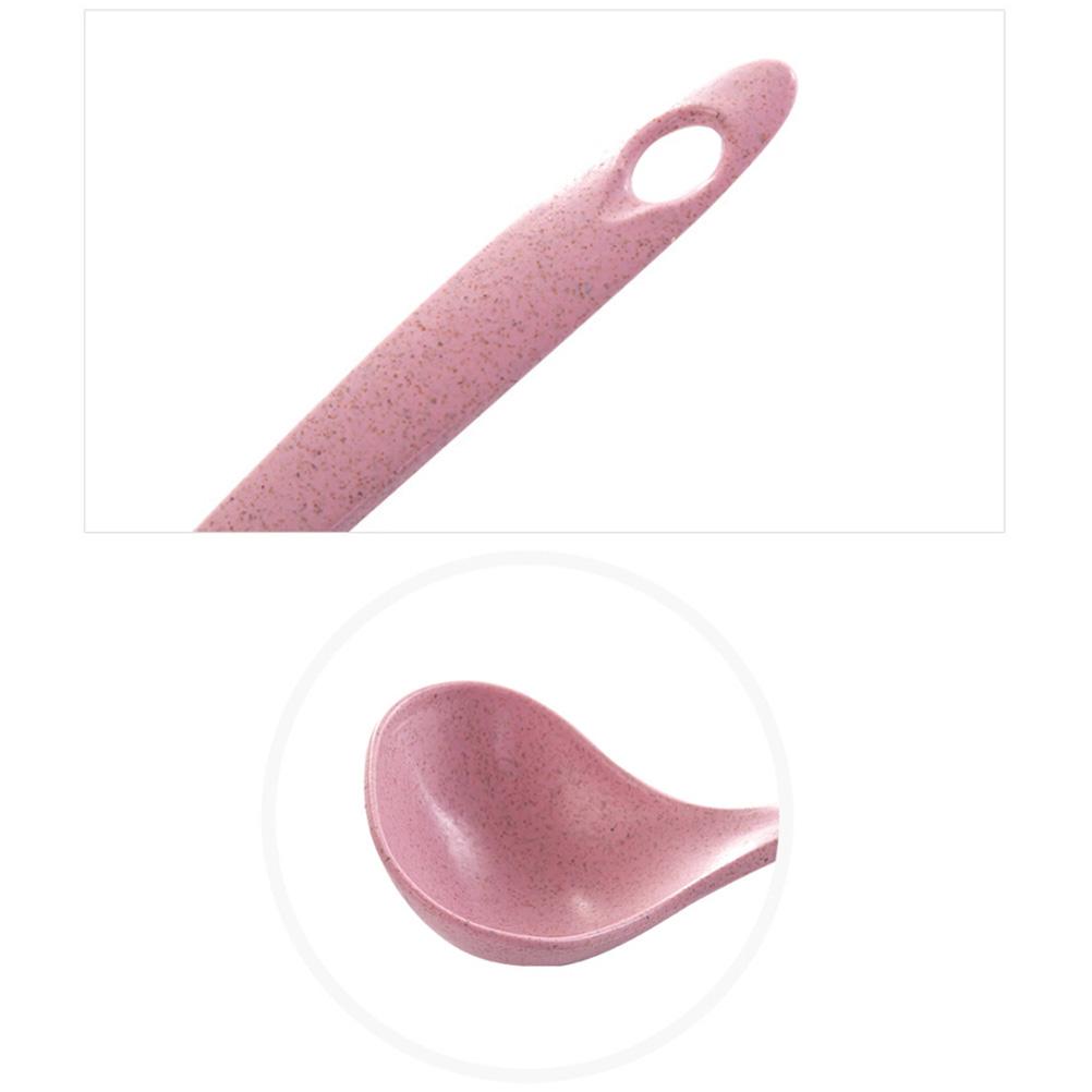 Handle Soup Wheat Straw Ladle Thickened Porridge Spoon Wheat Straw Spoon For Home Kitchen Restaurant Blue