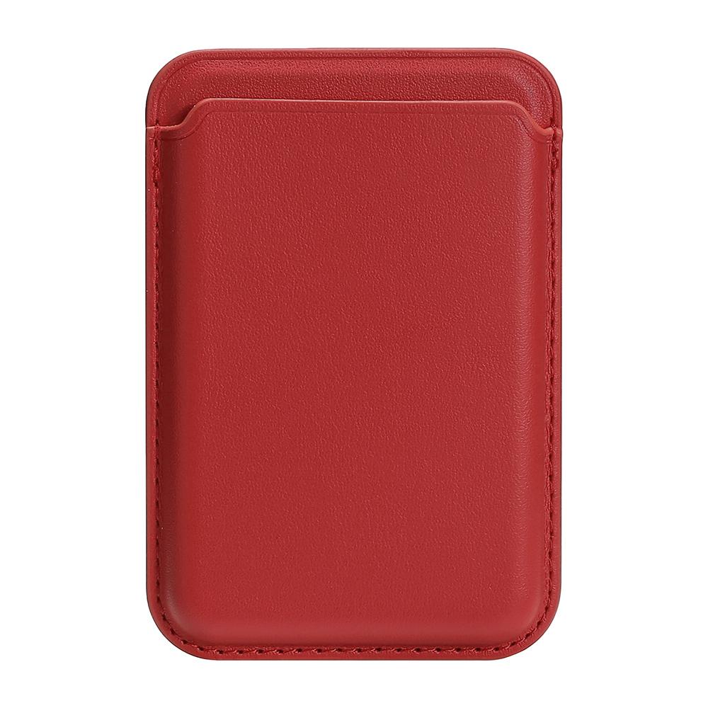Single Ring Magnetic Card Holder for iPhone 12-16 Series PU Leather Slim Attachment
