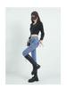 Women's Thickened High-Waisted Skinny Jeans, Double Button, Plus Velvet, Korean Style, Warm Stretchy Slim Fit Pencil Pants for Autumn/Winter