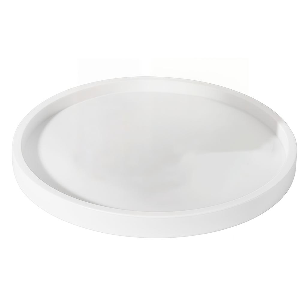 27x27x2cm Silicone Bathroom Tray Round Bathroom Vanity Tray Soap Dispenser Tray Countertop Storage Waterproof Anti-slip Trays