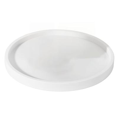 27x27x2cm Silicone Bathroom Tray Round Bathroom Vanity Tray Soap Dispenser Tray Countertop Storage Waterproof Anti-slip Trays