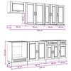 Kitchen Unit PORTO 8 Pcs Grey Sonoma Engineered Wood