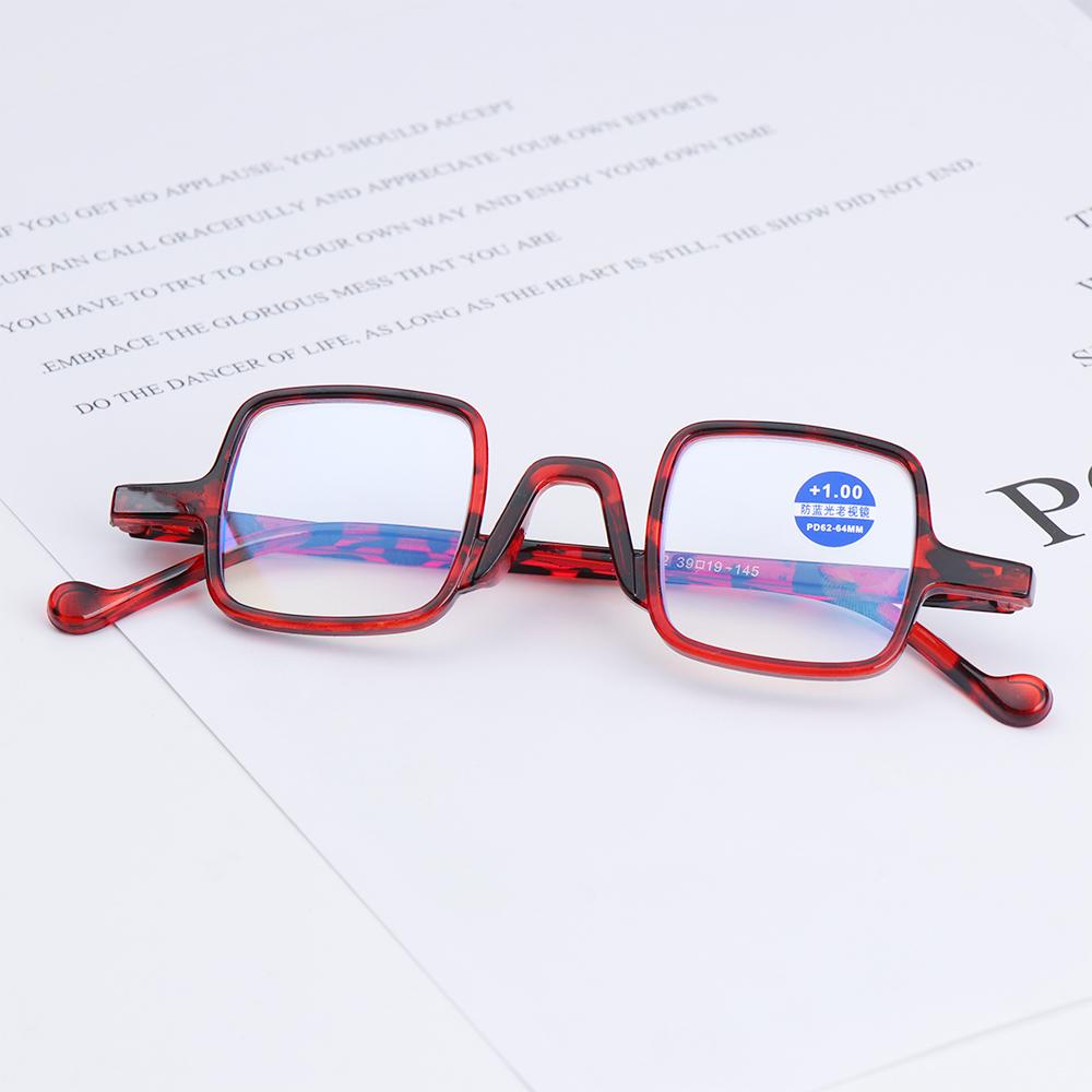 Fashion Square Anti Blue Light Reading Glasses Men Women Anti Reflective Presbyopic Eyewear Vision Care +1 0 to +4 0
