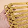 1pcs Chinese Knot Buttons, Gold Wire, Trapezoidal Buttons, Military Uniforms, Dresses, Dance Clothes, Decorative Buckles