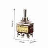 ON-Off-ON 3 Position Momentary Toggle Switch 12mm Button 6 Pin Rocker Switch 15A 250VAC Heavy Duty Spring Loaded Toggle