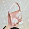 Fashion Evening Party Small Xiaoshangfeng Style Handbag, Lady's Banquet Bag with Floral Accessories, Crossbody Bag