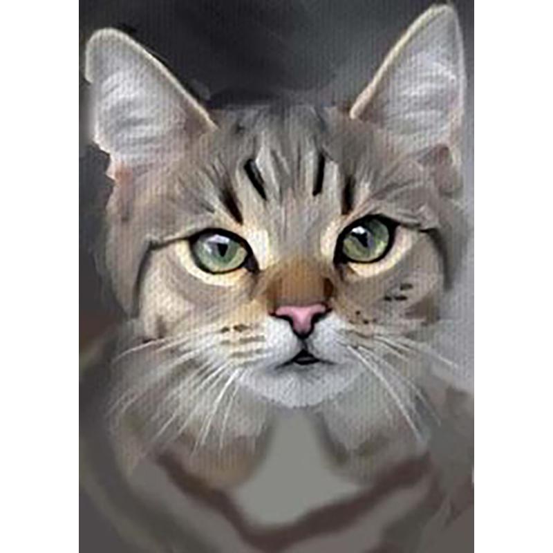 DIY Cat 5D Diamond Painting Full Round Drill Rhinestones Animals Diamond Embroidery Cross Stitch Mosaic Hobby Gift Home Decor