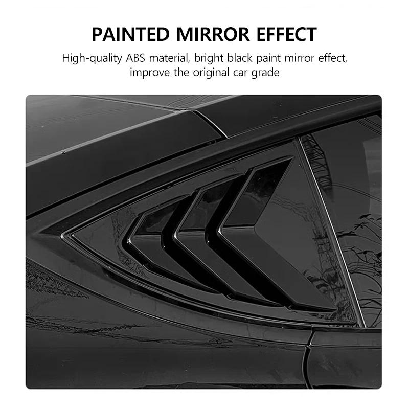 ABS Rear Car Window Shutter Cover for Tesla Model Y 2025-2025 3 Highland Louver Side Vent Trim Triangle Modified Accessories