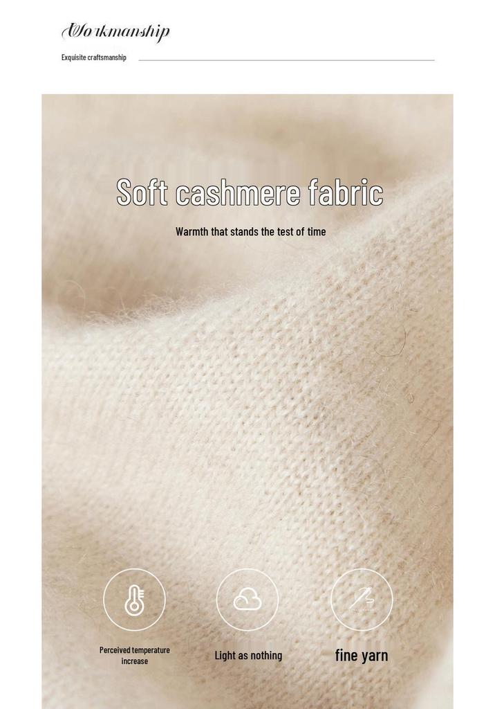 Women's Cashmere Sleeveless High-Neck Knit Vest - Soft Glutinous Solid Color Base Layer