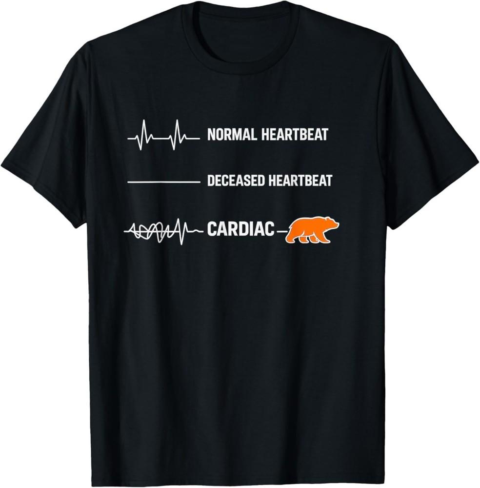 Cardiac Bear Heartbeat Funny Graphic T-shirt