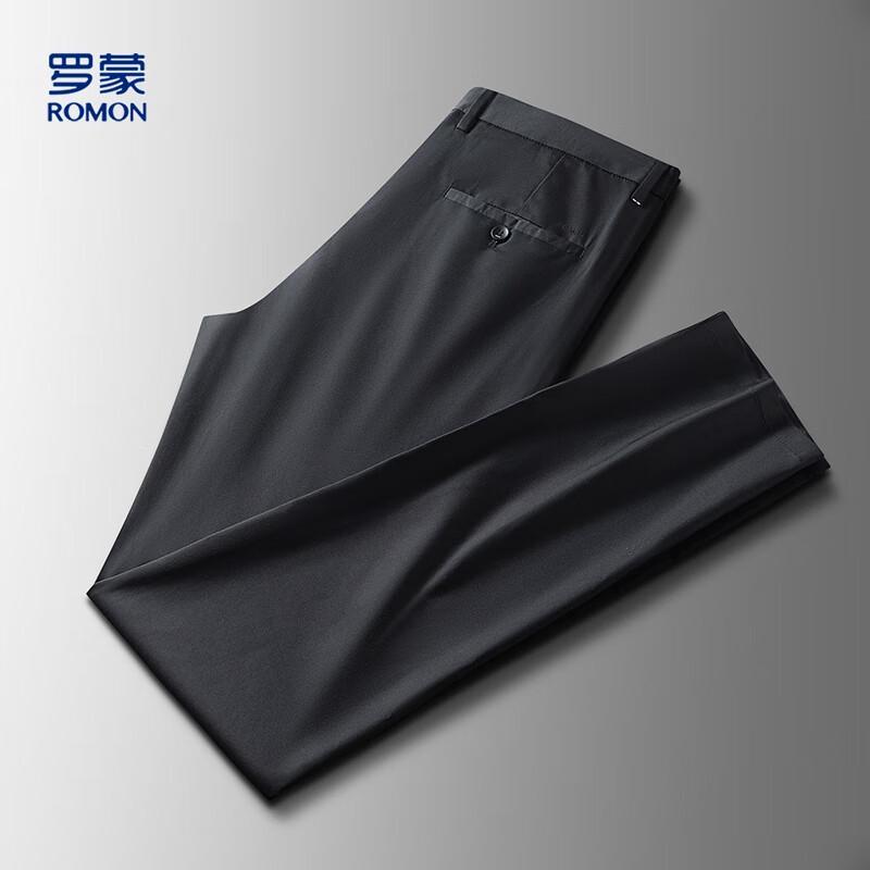 ROMON Men's Bamboo Fiber Casual Straight-Leg Pants