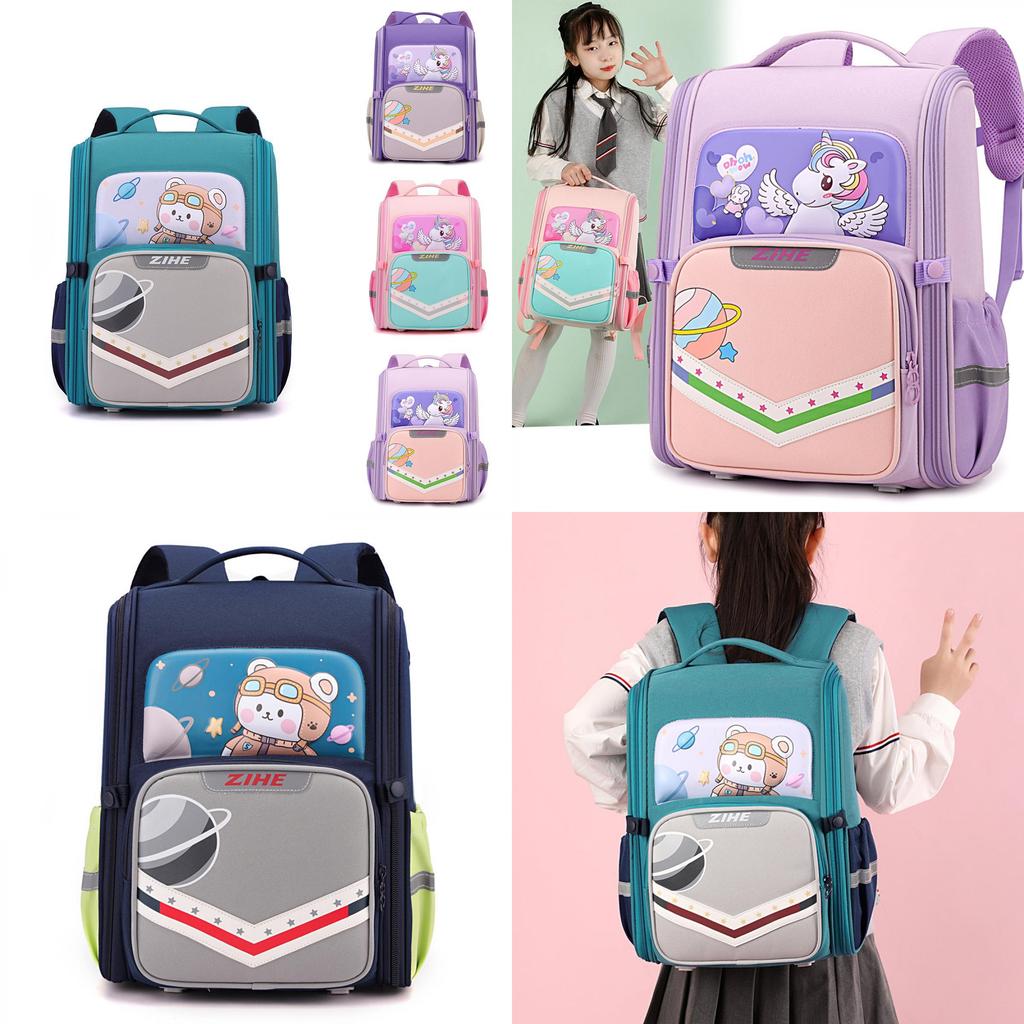 Fun And Breathable Kids School Backpack For Boys And Girls With Unique Color Block Patterns