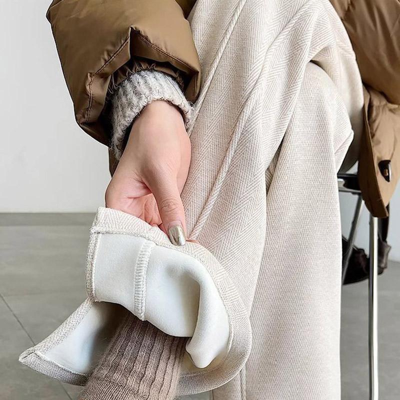 Pants for Women Elastic High Waist Long Trousers Plus Size  Thickened Stretchy Solid Colour Versatile Casual Wide-Leg Pants Pants