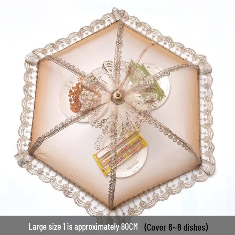 

ZISIZ Gold Embroidered Folding Food Cover