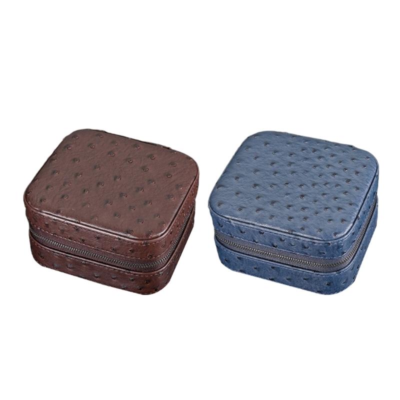 Elegant PU Leather Watch Case 2 Slots Timepieces Organizer Fashionable Watches Travel Pouch for Jewelry Enthusiasts