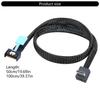 Efficient 50cm/100cm Gen5 PCIE MCIOs 4I 38P to SFF8611 4I 90degree Data Cable for Fast and Reliable Data Transfer