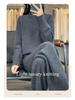 2025 Autumn/Winter High Neck Wool Knitwear & Wide Leg Pants Set