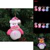 Christmas Eva Santa Snowman Lighted Night Lamp For Holiday Tree Decoration And Festive Decor