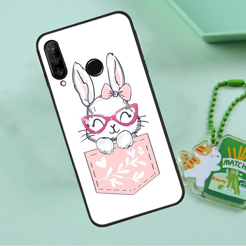 Cute Bunny Rabbit For Huawei Nova 12s 12i 11i 7i 8i 9 10 SE Y91 Y90 Y60 Y70 Y72 Y61 P60 Pro P30 P40 Lite Case