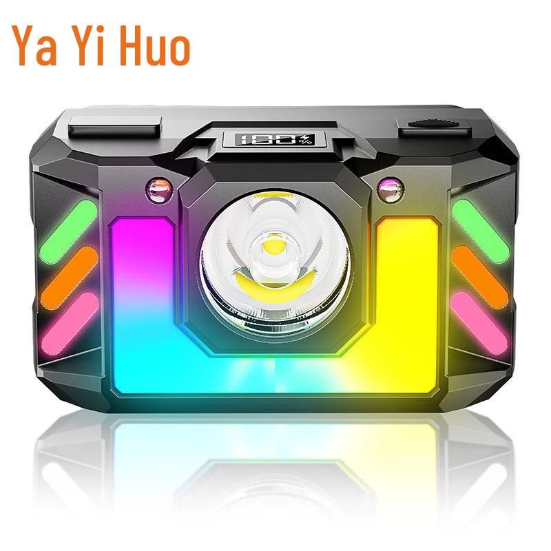 

Multifunctional Waterproof Induction Headlamp with Digital Display - Portable and Rechargeable