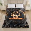 Rammstein Print Flannel Blanket Cozy Lightweight Plush Throw Blanket For Bed Sofa Household Use