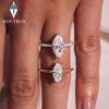 1/2/3Carat Marquise Cut Moissanite Engagement Ring for Women   CopperHalo Diamond Wedding Bands Promise Ring Jewelry
