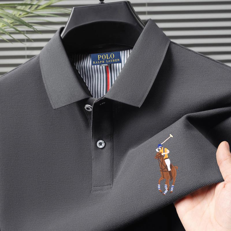 Polo Ralph Lauren 2026 Summer Men's New Pony Embroidery Solid Color Pure Cotton Loose Business Casual Polo Shirt