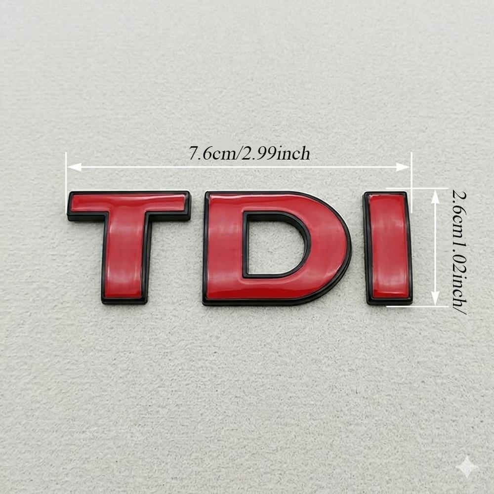 AAXS1 3D ABS Black Logo TDI Emblem Car Trunk Badge For VW Passat Jetta Touareg Tiguan Touran Golf 4 5 6 Caddy TDI Sticker Accessories