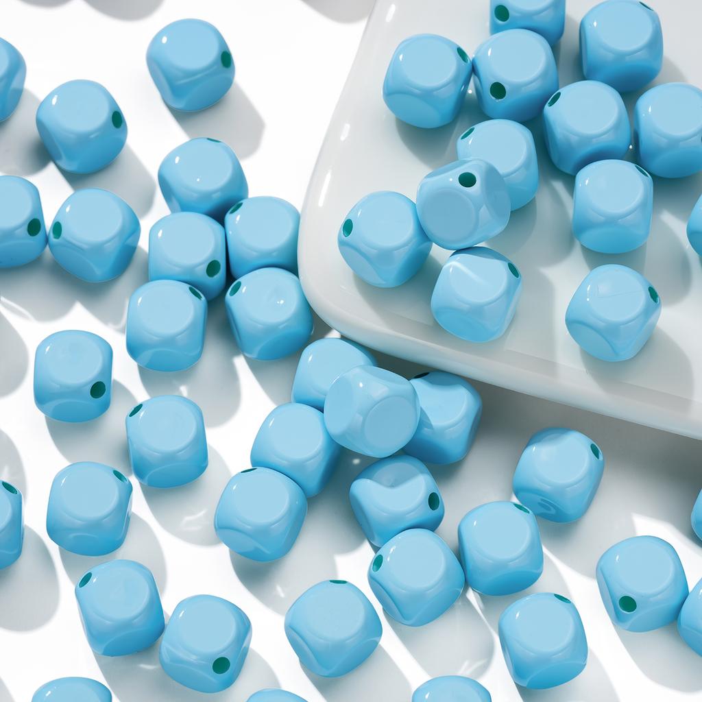 10pcs/lot 10mm Acrylic Square Solid Color Beads DIY Cube Shaped Spacer Loose Beads For DIY Earring Bracelet Jewelry Accessories