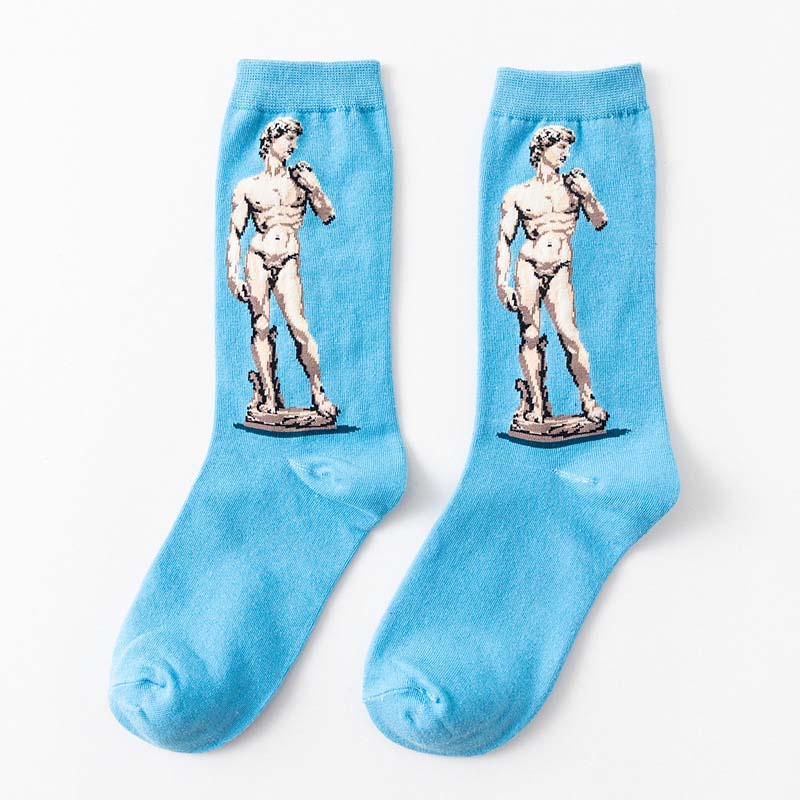 Cotton Socks Men Starry Night Winter Retro Women Personality Art Van Gogh Socks Oil Painting Socks Funny Happy Socks Male Socken