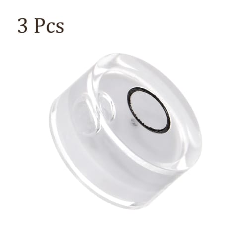 Kozelo 3-Piece Small Round Bubble Level, 18mm Diameter, 9mm Thick, Mini Round RV Leveling Tool for Travel Trailers, White