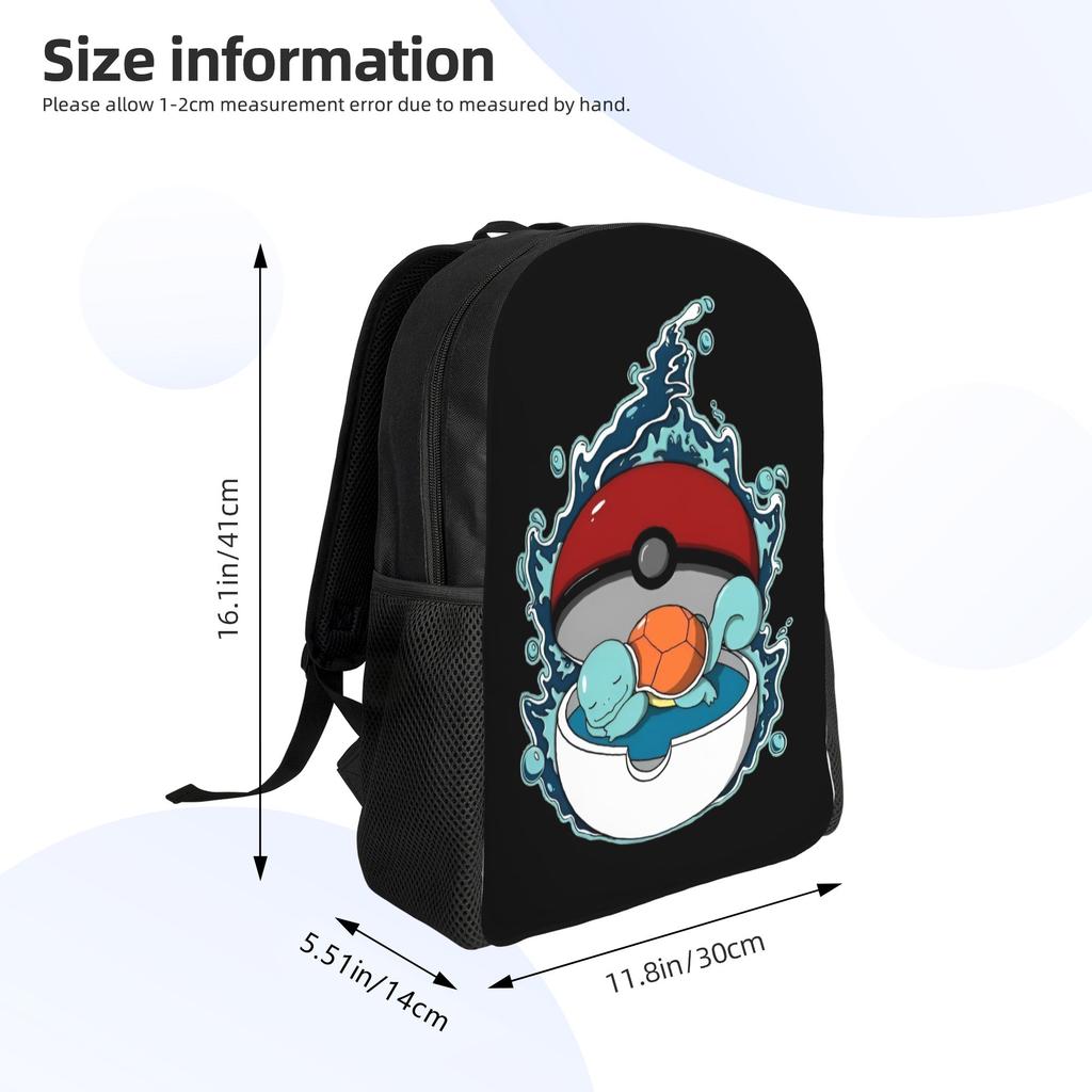 S-Squirtles Travel Backpack Men Women School Computer Bookbag Manga College Student Daypack Bags