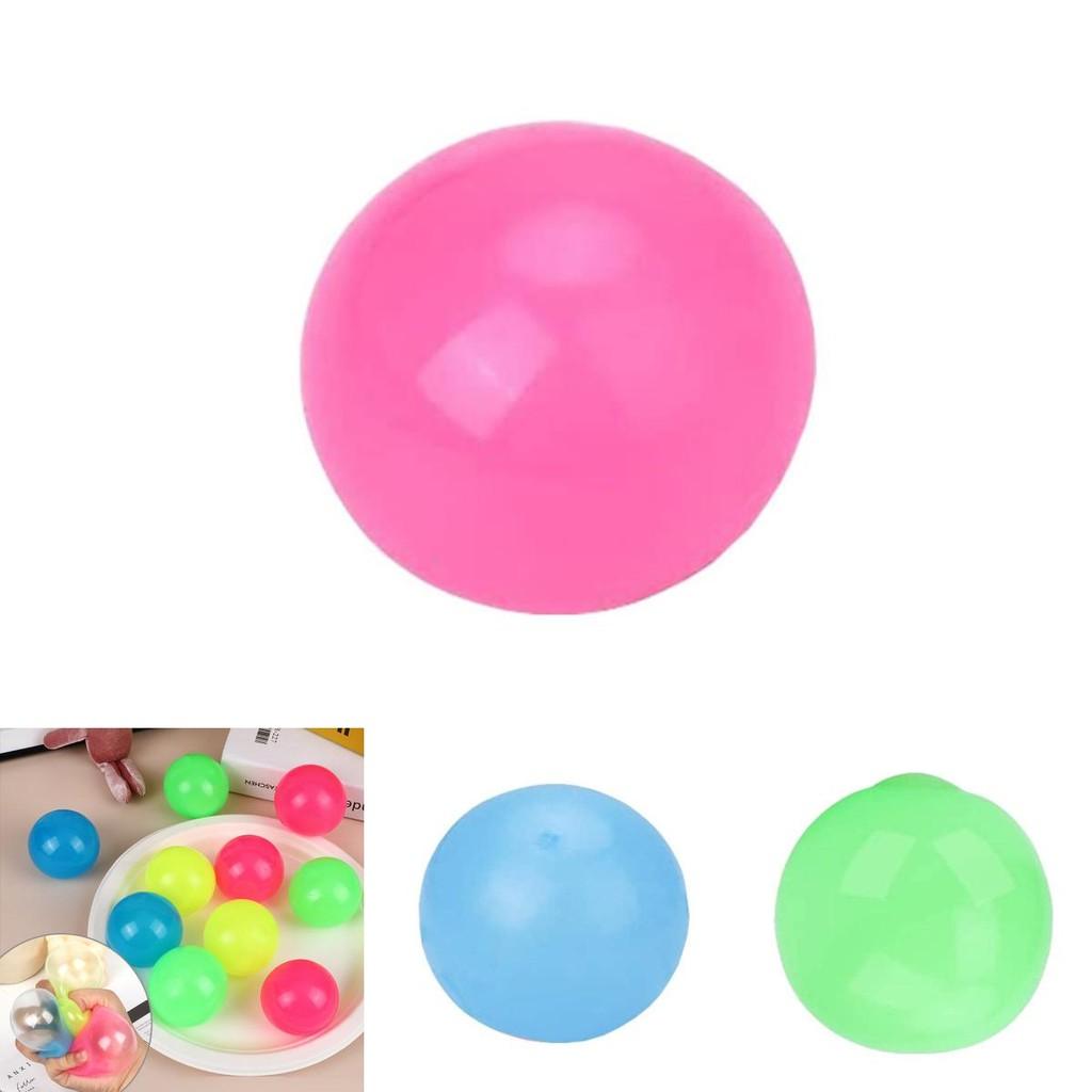 Vibrant 6cm Glow In The Dark Ceiling Bouncing Ball Stress Relief Toy For Everyone