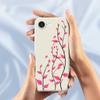 For iPhone 16e Case Red Leaves Pattern Printing Straight Edge TPU Phone Back Cover
