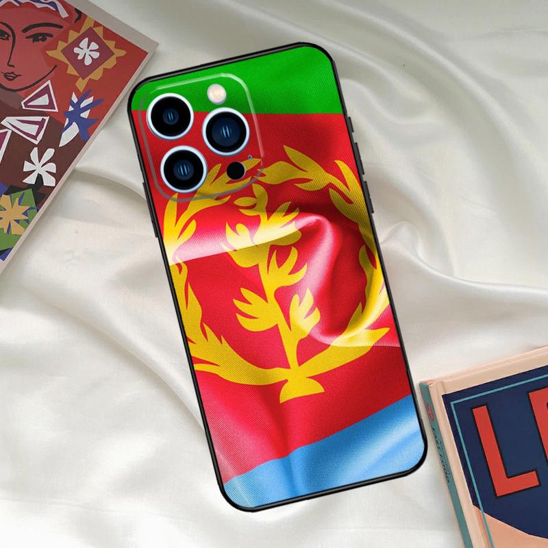 Eritrea Flag Phone Case For iPhone 17 16 15 13 12 11 14 Pro Max 16 Plus 12 13 Mini 16e 17 Air Funda Cover