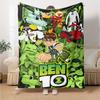 1pc Ben10 Blanket, Gift, for Men and Women, Soft Blanket, Good for Sofa Bed Couch Travel, Lightweight Flannel Blanket