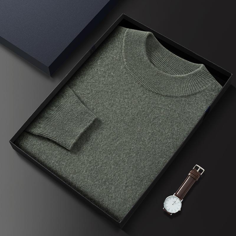 New first-line ready-to-wear semi-turtleneck cashmere sweater light luxury pullover sweater wool