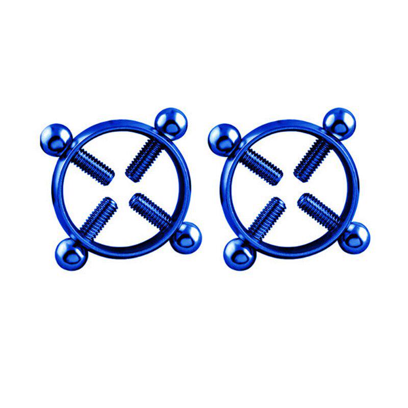 1 pár 2 ks Nerezová ocel Kulatý Nepropichující Kroužek na bradavky Ochranný štít Body Piercing Šperky Svorky bradavek Hra pro dospělé pro ženy