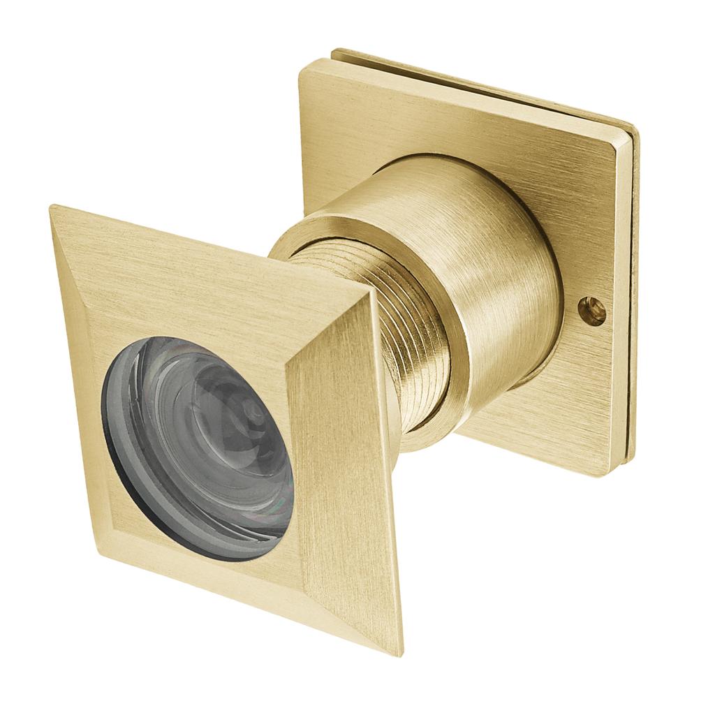 Solid Brass Square 28mm Door Peephole 220 Degree HD Optical Glass Lens Privacy Cover Heavy Duty Universal Fit for 42-54mm Door Thickness