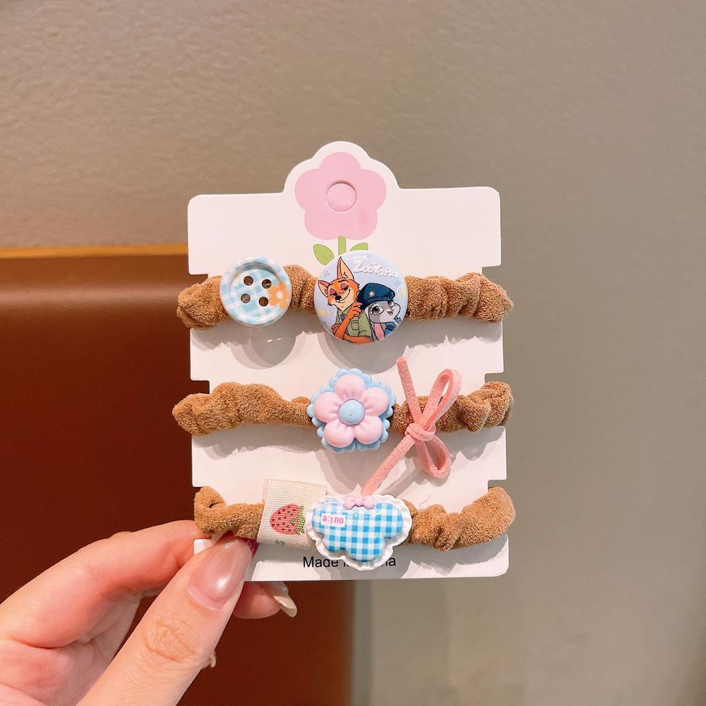 Cartoon crazy animal city hair band children bunny police officer hair rope girls tie hair small intestine ring fox hair accessories