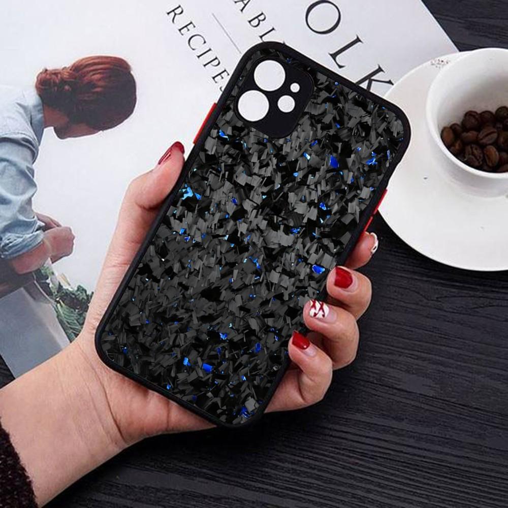Carbon Forged Carbon Fiber Plating Phone Case For IPhone 14 11 12 13 Mini Pro Max 8 7 Plus X XR XS MAX Translucent Matte Cover