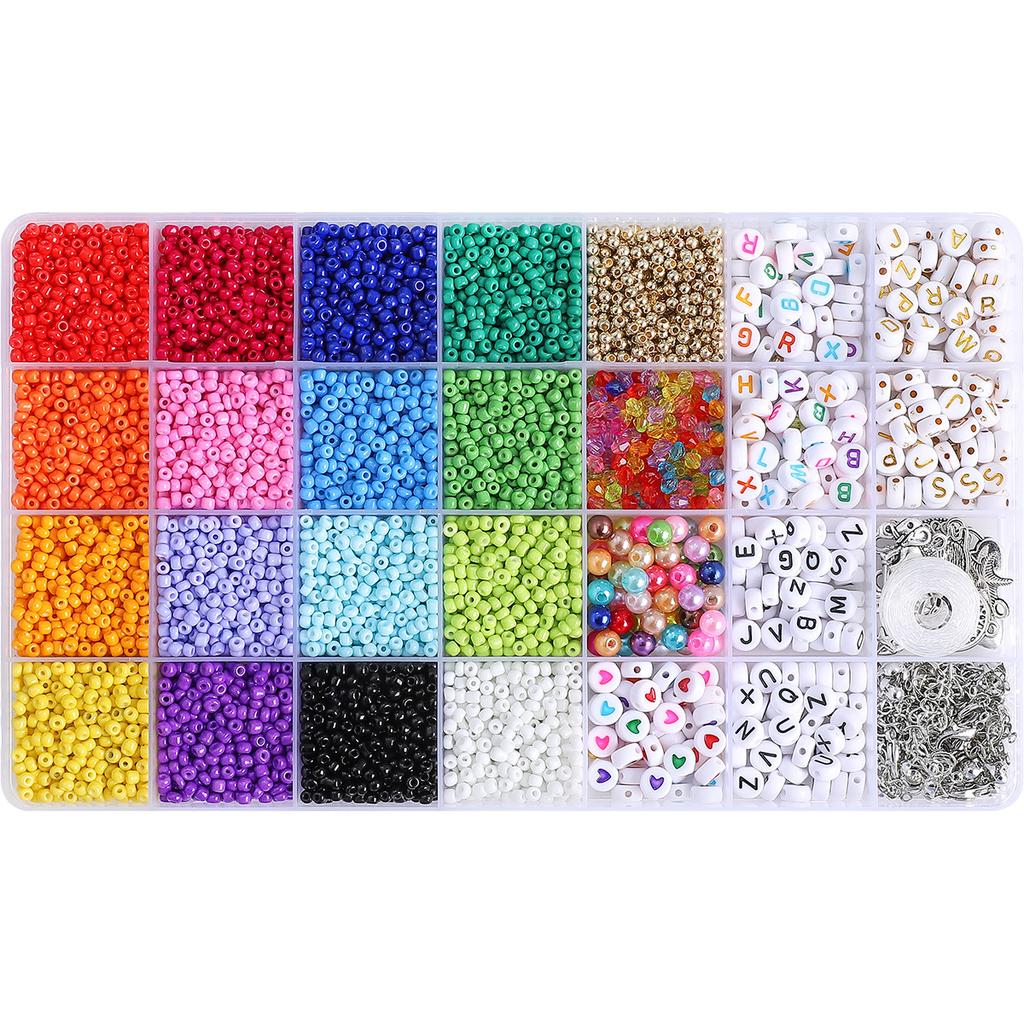 Zestaw 28 komórkowy, ręcznie robione koraliki do DIY: koraliki ryżowe, koraliki z literami, zapięcie typu karabińczyk, koraliki do bransoletek, sznurki do telefonów, naszyjników, koraliki luzem.