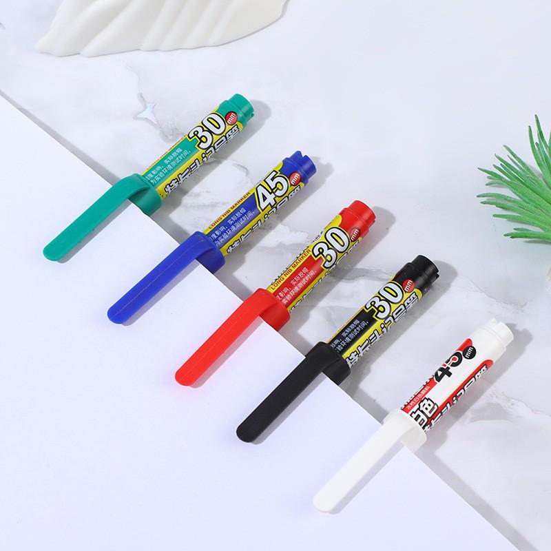 45mm Waterproof Long-Head Marker Pen for Woodworking & Construction: Deep Hole, Oil-Based, Multi-Purpose Marking Pen