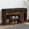 Vidaxl Shoe Bench, Smoked Oak, 82X32X45.5 Cm