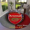 Arsenal F Custom Name Round Area Rug,Carpet Rug for Living Room Bedroom Sofa Playroom Decor,Non-slip Floor Mat