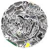 50 Sheets of Cute Zebra Cartoon Animal Stickers: Waterproof for Kids' Diaries, Phone Cases, and Luggage Decoration