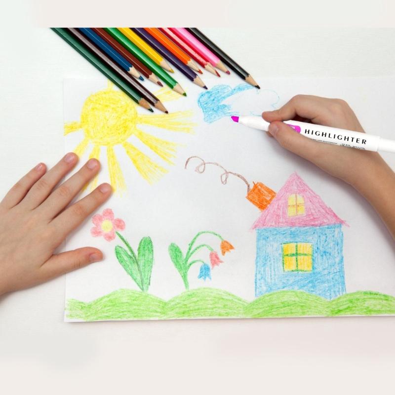 15/25Pcs Double End Highlighter Quick Drying Double Tip  Highlighter Pen for Scrapbooking Calendar Journal Card Making